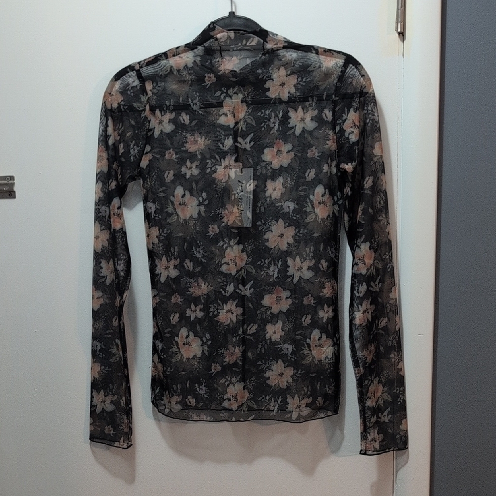 Floral Sheer Long Sleeve Top